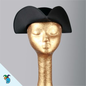 Sombrero Pirata Tela Negro